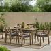 Christopher Knight Home Llano Outdoor 7-piece Acacia Dining Set by grey finish + grey finish + dark grey