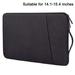 Laptop Sleeve Bag Compatible with Notebook Computer Water Repellent Protective Carrying Case with Pocket Black 14.1â€”15.4 inches F78402