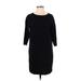 Vince. Casual Dress - Shift Crew Neck 3/4 sleeves: Black Print Dresses - Women's Size 2X-Small