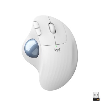 Logitech ERGO M575 Kabellose Trackball Maus Weiß Image