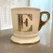Anthropologie Kitchen | Anthropologie Monogram Mug - Letter E | Color: Cream/Gold | Size: Os