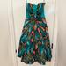 Anthropologie Dresses | Anthro Strapless Midi Dress, Size 4 | Color: Black/Orange/Red | Size: 4