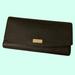 Kate Spade Bags | Kate Spade Caia Laurel Way Black Leather Wallet With Credit Card Slots | Color: Black/Gold | Size: Os