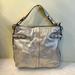 Coach Bags | Coach Colette Elevated Metallic Gold Leather Hobo Shoulder Bag | Color: Silver | Size: Os