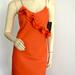 Ralph Lauren Dresses | Lauren Ralph Lauren Orange Linen Slip Dress. Midi Dress With Ruffle | Color: Orange | Size: 4