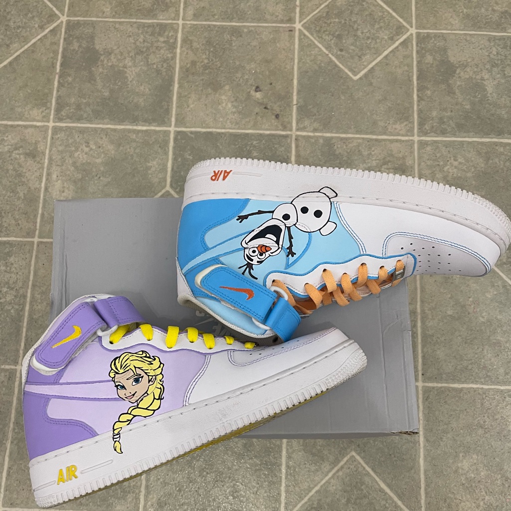Nike Shoes | Custom Frozen Nike Af1 | Color: Blue/Purple | Size: 10