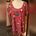 Lularoe Tops | Lularoe Classic Tee | Color: Green/Red | Size: L