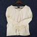 J. Crew Tops | J Crew Womens Broken-In Jersey Front Button Top Size S Ivory Long Sleeve Minimal | Color: White | Size: S