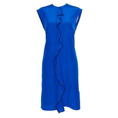 Louis Vuitton Dresses | Authentic Louis Vuitton Blue Ruffle Dress Size 4, Party Dress, Luxury Dress, Lv | Color: Black/Blue | Size: 4