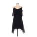 BCBGeneration Casual Dress - High/Low: Black Solid Dresses - Women's Size Small