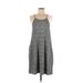 Lush Casual Dress - High/Low: Gray Marled Dresses - Women's Size Medium