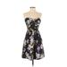 Porridge Casual Dress - A-Line: Black Floral Dresses - Women's Size 4