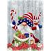 Toland Home Garden Toland Patriotic Christmas Gnome Inch Winter FlagSanta Double Sided Metal in Blue/Red/White | 40 H x 28 W in | Wayfair 1012624