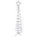 Northlight Seasonal 7' Spiral Rope Light Tree w/ Star Tree Topper Christmas Yard Decor Plastic in White | 84 H x 17 W x 17 D in | Wayfair