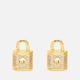 Kate Spade New York Lock and Spade Gold-Tone and Cubic Zirconia Pavé Studs