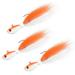 LAST CAST TACKLE 1-2oz Orange & White Bucktail Fishing Lure Jigs - 3 Pack (1.5 Ounce - 3 Pack)