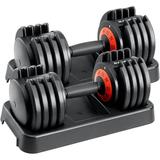 HYPATA 55 lbs Pair Adjustable Dumbbell Set Fast Adjust Dumbbell Weight for Exercises Pair Dumbbells for Men and Women in Home Gym Workout Equipment Dumbbell with Tray Suitable for Full Body