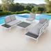 5-Piece Aluminum Outdoor Patio Furniture Set, Modern Garden Sectional Sofa Set with End Coffee Table, for Backyard, Grey