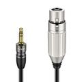 XLR to 3.5mm Cable PVC Shel XLR Female to 3.5mm 1/8 inch TRS Male Balanced Cable XLR to TRS 1/8 inch