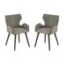 Rog 23 Inch Wood Dining Chair Set of 2, Wingback Seat