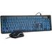 Three Colors Backlit Business Keyboard Gaming Keyboard and Mouse Combo USB Wired Keyboard RGB Optical Mouse
