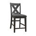 Chair with High X Shaped Back and Nailhead Trim, Set of 2 - 40 H x 21 W x 19 L Inches