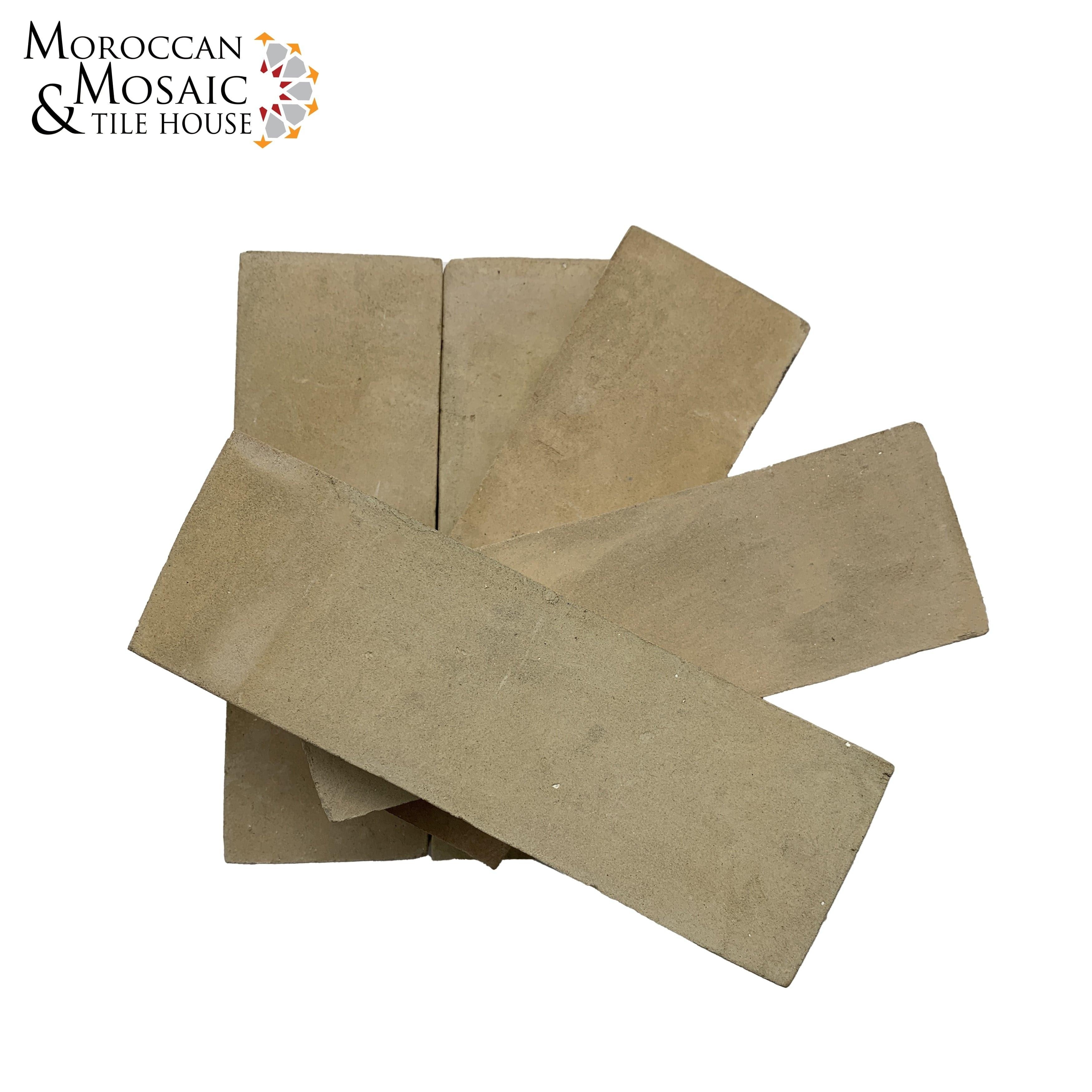 Moroccan Handmade 2x6 Solid Color Zellige Tile Unglazed