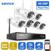 SANNCE 8CH Wireless NVR CCTV System 6PCS 3MP IP Camera WIFI Audio Recording IR Night Vison CCTV Home Security Camera Surveillance Kit without HDD