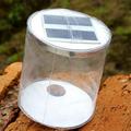 Yesbay Portable PVC Solar Inflatable Light LED Waterproof Outdoor Camping Folding Lamp Transparent