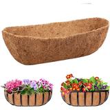 Hanging Basket Liner Outdoor Planter Liners Round Coco Fiber Liner Pre-Formed Replacement Basket Shaped Liner Natural Coconut Fiber Liner for Flower Pot Garden Vegetables Less Watering 48 Inch