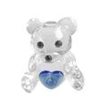 1 Pc Baby Birthday Gift Blue Crystal Bear Sculpture With Heart Lover Souvenir