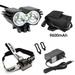 Wasaga 7000lm Bike Light 2x T6 Bicycle Headlight MTB Head Lamp Cycling Front Flash Lights with 18650 Battery Pack + Charger