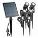 Solar Lamp 1 Set Solar Lawn Lamp Waterproof Led Lighting Tool Ground Plug Light Landscape Light For Outside Outdoor (6W 3000K Warm Light)