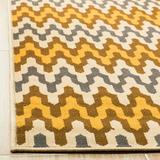 Safavieh Hampton Shameka Modern Indoor/ Outdoor Waterproof Patio Backyard Rug Camel/Brown 5 1 x 7 7 3 x 5 5 x 8