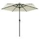 Suzicca Parasol with and Aluminum Pole 106.3 Sand White