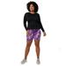 32 Degrees Women s Ultra Stretch Bike Shorts - Sparkling Grape Tie Dye - X-Small
