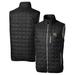 Men's Cutter & Buck Black San Francisco 49ers Helmet Rainier PrimaLoft Eco Insulated Full-Zip Puffer Vest