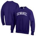Men's Champion Purple University of the South Tigers Reverse Weave Fleece Crewneck Sweatshirt
