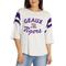 Women's Ash LSU Tigers Sabrina 3/4-Sleeve Jersey T-Shirt