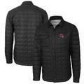 Men's Cutter & Buck Black Kansas City Chiefs Helmet Rainier PrimaLoft Eco Insulated Quilted Button-Up Shacket