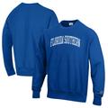 Men's Champion Blue Florida Southern Moccasins Reverse Weave Fleece Crewneck Sweatshirt