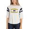 Women's Ash Michigan Wolverines Sabrina 3/4-Sleeve Jersey T-Shirt