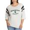 Women's Ash Michigan State Spartans Sabrina 3/4-Sleeve Jersey T-Shirt