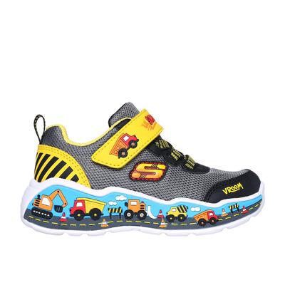Skechers Boy's Play Scene Sneaker | Size 7.0 | Black/Yellow | Textile/Synthetic | Machine Washable