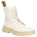 DR. MARTENS Unisex Combs Amphibians, Parchment Beige 10 Oz Canvas & Parchment Beige Milled Coated Leather, 46 EU