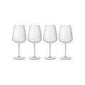 Luigi Bormioli Set of 4 Wine Glasses in Bordeaux Optica Glass 70 cl