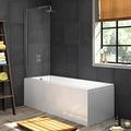 1700mm Large Single Ended Bath Straight Bathtub Panel Shower Screen Set