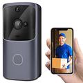 WIFI Video Doorbell Camera, Wireless Doorbell Camera with Chime, Smart Wireless WIFI Visual Doorbell Mobile Phone Remote Intercom Home 720P HD