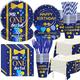 APOWBLS Mr Onederful First Birthday Decorations Tableware Boy, Onederful 1st Birthday Party Supplies, Plate, Cup, Napkin, Tablecloth, Cutlery, Baby Boy First Birthday Decorations Dinnerware | Serve 24