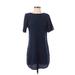 Tucker for Target Casual Dress - Shift: Blue Solid Dresses - Women's Size Small